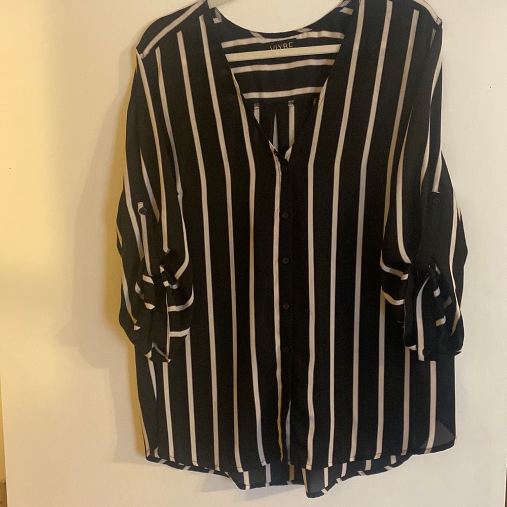 Stripe Button Blouse